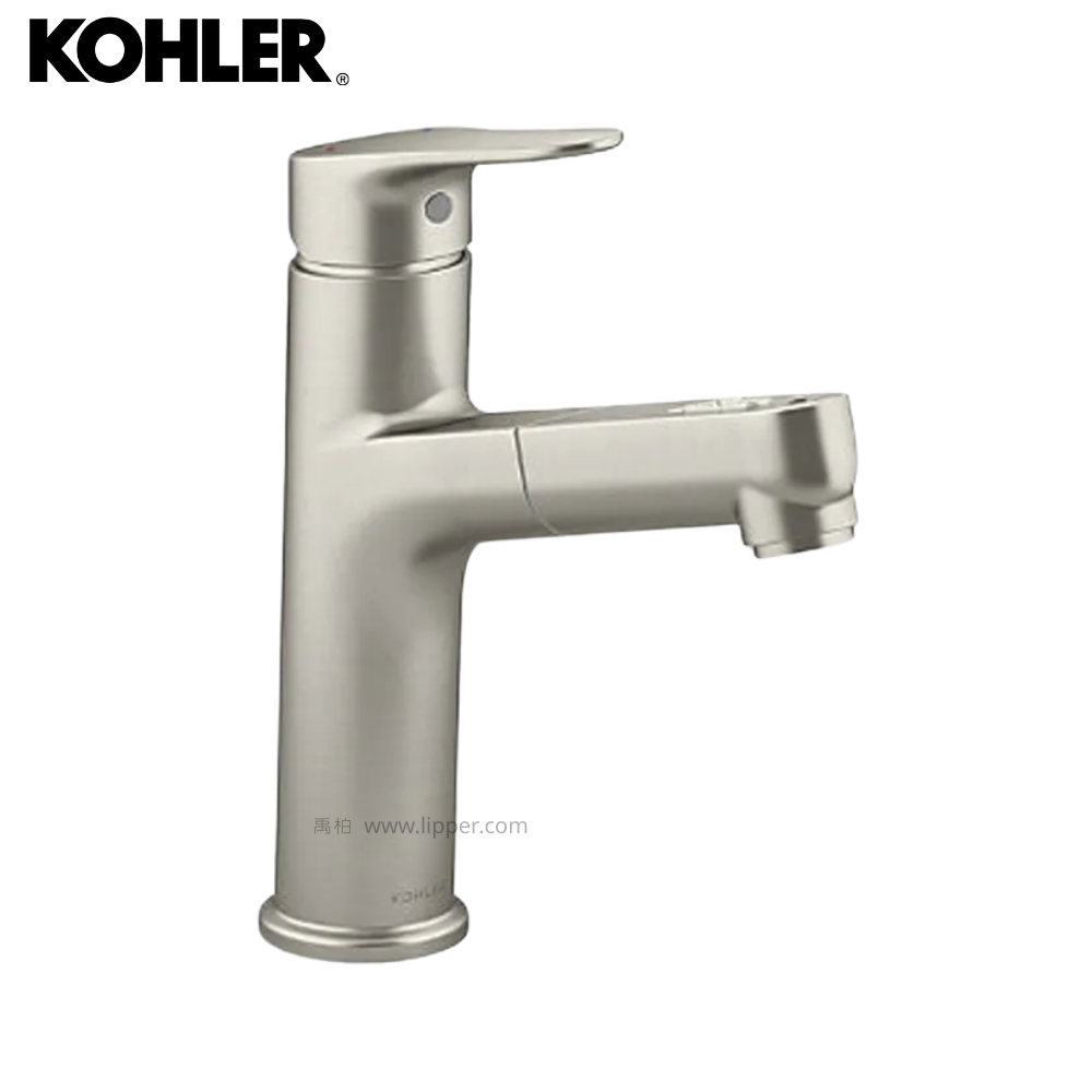 ★ 個性盡顯優惠 ★ KOHLER Accliv 伸縮面盆龍頭(羅曼銀) K-33069T-4-BN