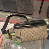 [S] GUCCI BEIGE/EBONY/BLACK GUCCI EDEN BELT BAG, 8133653695 (SGC179)