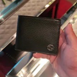 [S] GUCCI BLACK LEATHER BI-FOLD WALLET, 8133652435 (SGC181)