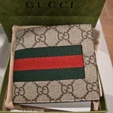 [S] GUCCI BEIGE/EBONY SUPREME GG COIN MAN WALLET, 779854KHN4N-9791-U (SGC183)
