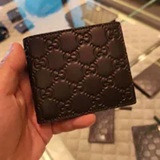 [S] GUCCI BROWN SIGNATURE BIFOLD WALLET, 8133653628 (SGC184)