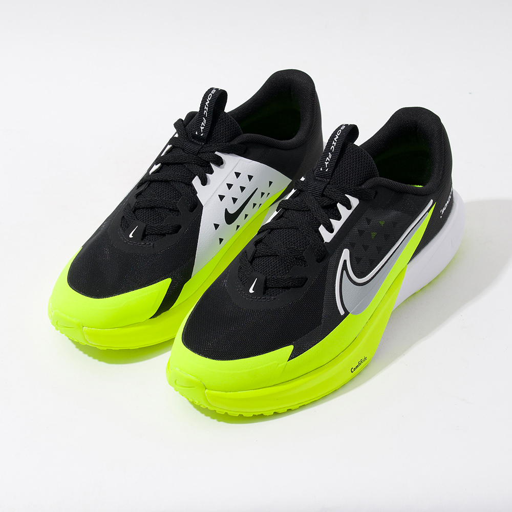 Nike Sonic Fly 大童 黑灰螢光黃 運動 緩震 包覆 跑鞋 休閒 氣墊 慢跑鞋 FZ0017-002