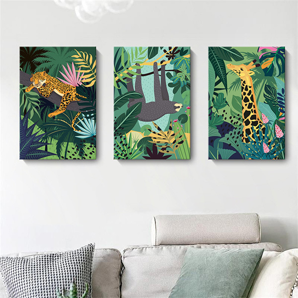 熱帶雨林派對無框掛畫(福利品)