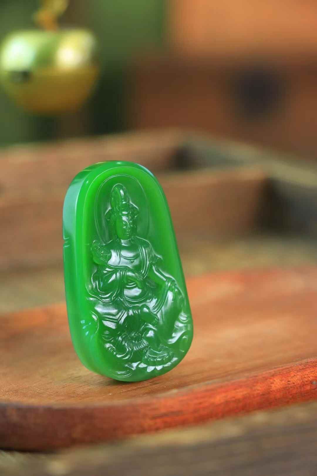 618717 和田玉碧玉普賢菩薩