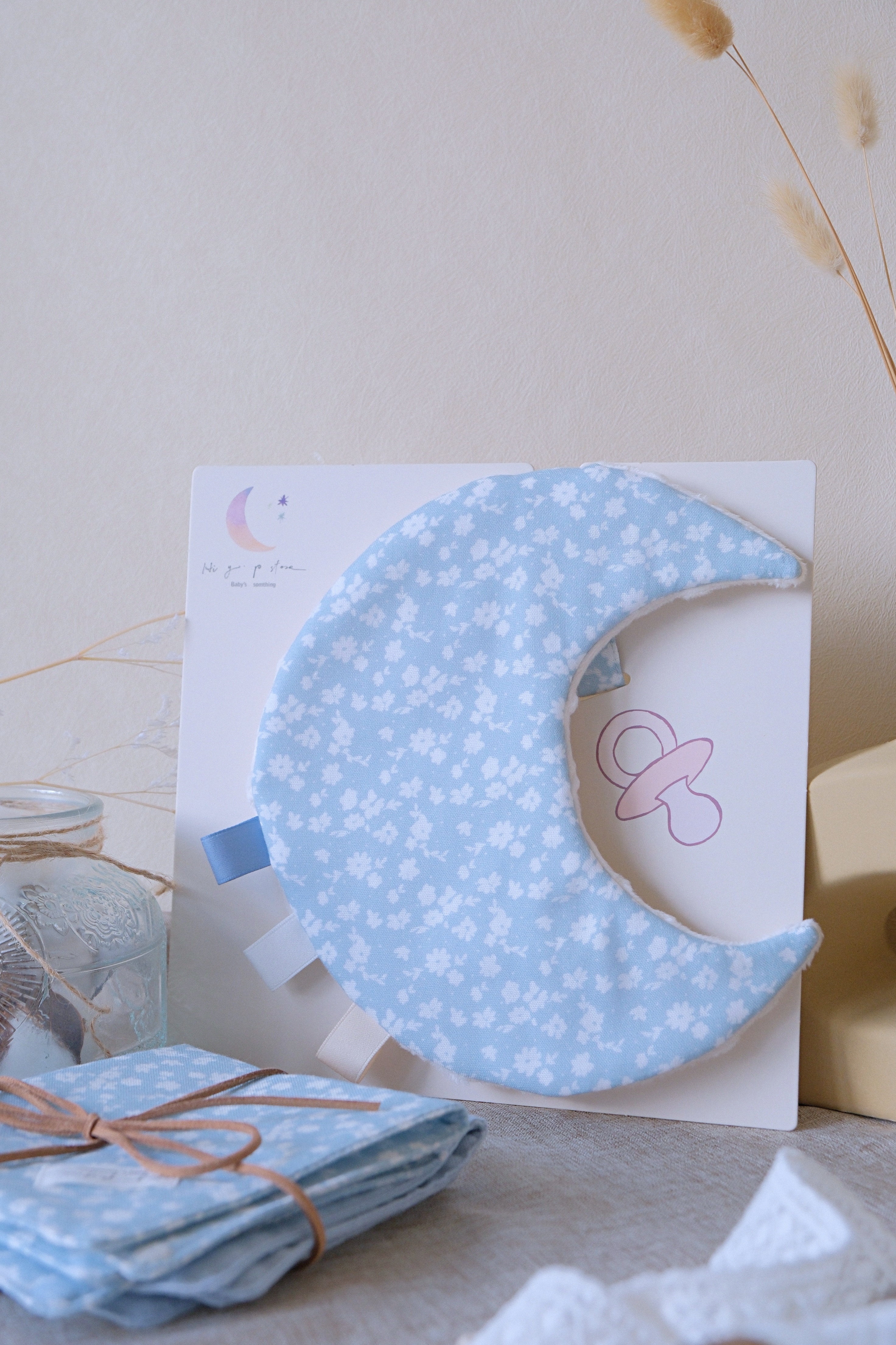 Hi Y.P store-獨家設計款-月光安撫巾-霧藍霜語