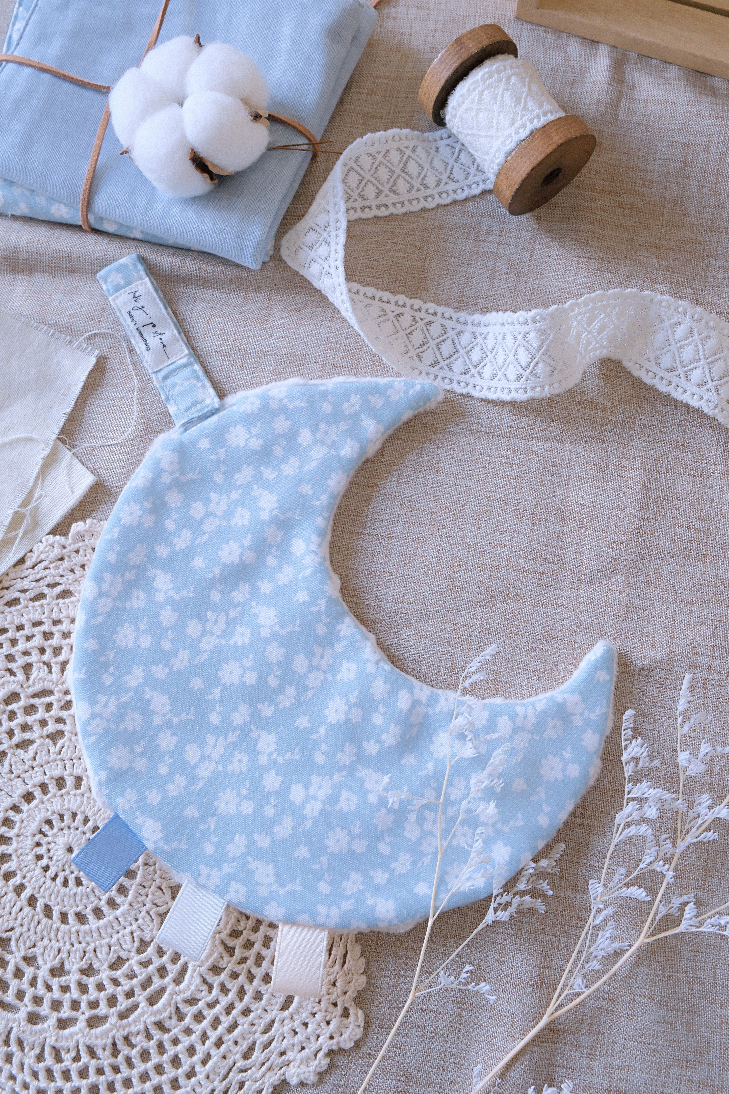 Hi Y.P store-獨家設計款-月光安撫巾-霧藍霜語