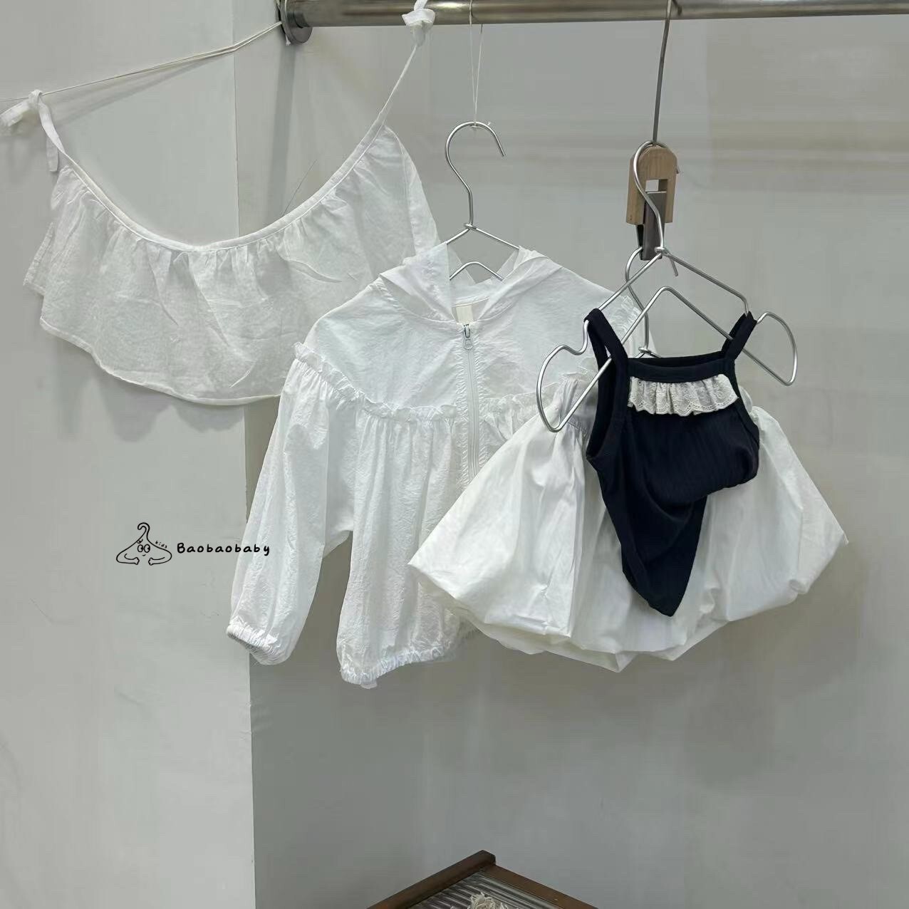 雲朵感荷葉連帽外套