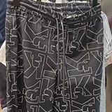 [S] KARL LAGERFELD BLACK-WHITE K AOP POPLIN SHORTS, ASM10029-1VS (SKL1340)