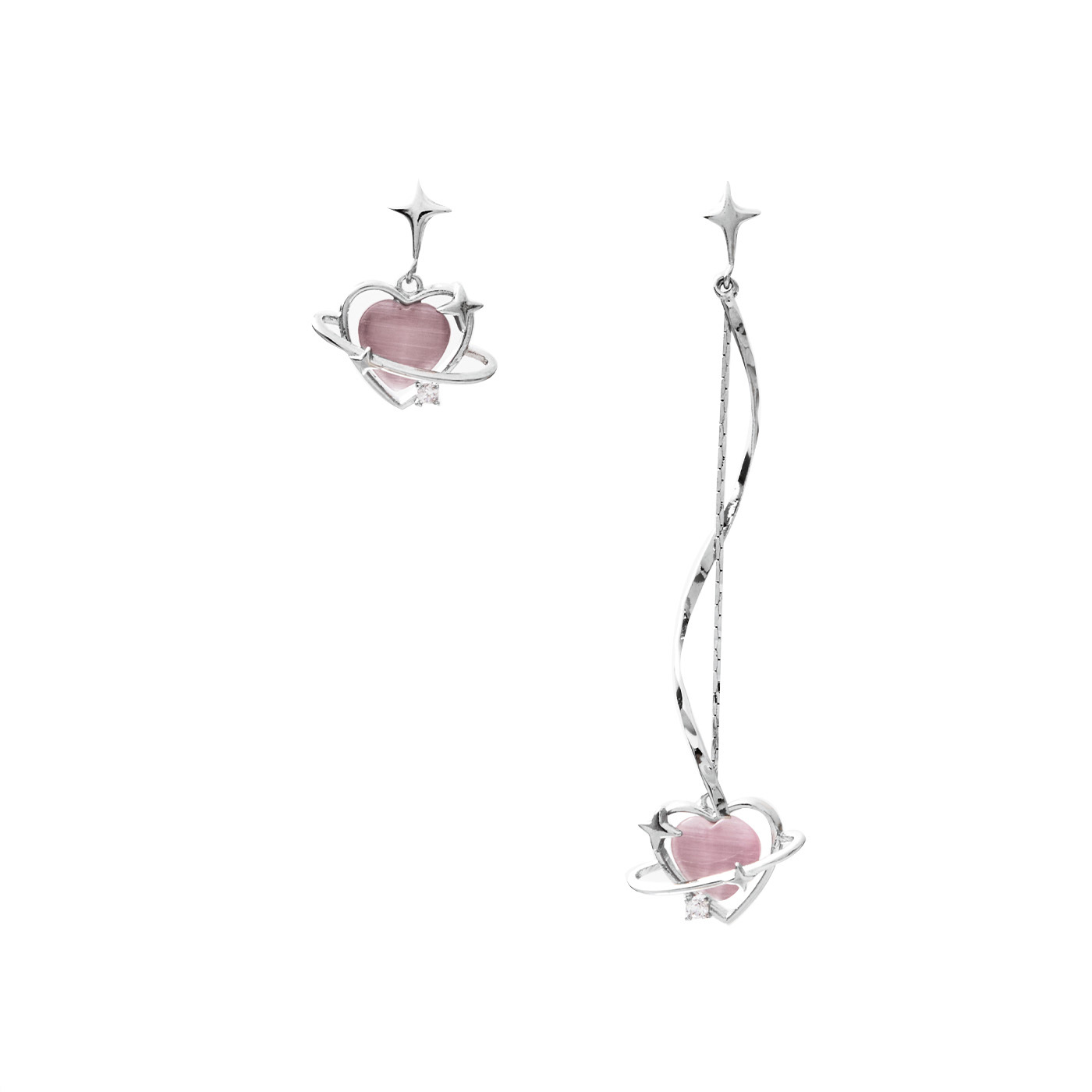 平價飾品,愛心,星球,垂墜耳環