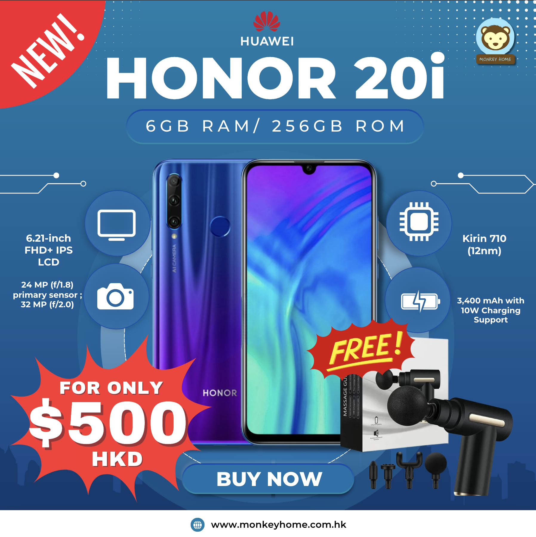 Honor 20i (6GB RAM + 256GB ROM)