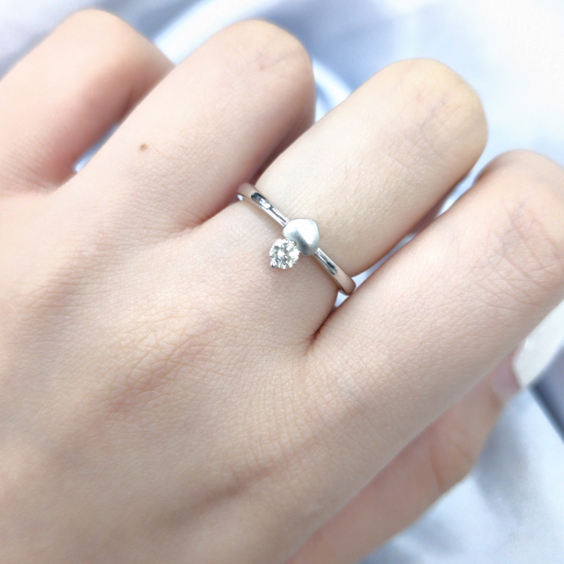 18K White Gold 0.15ct Diamond Ring