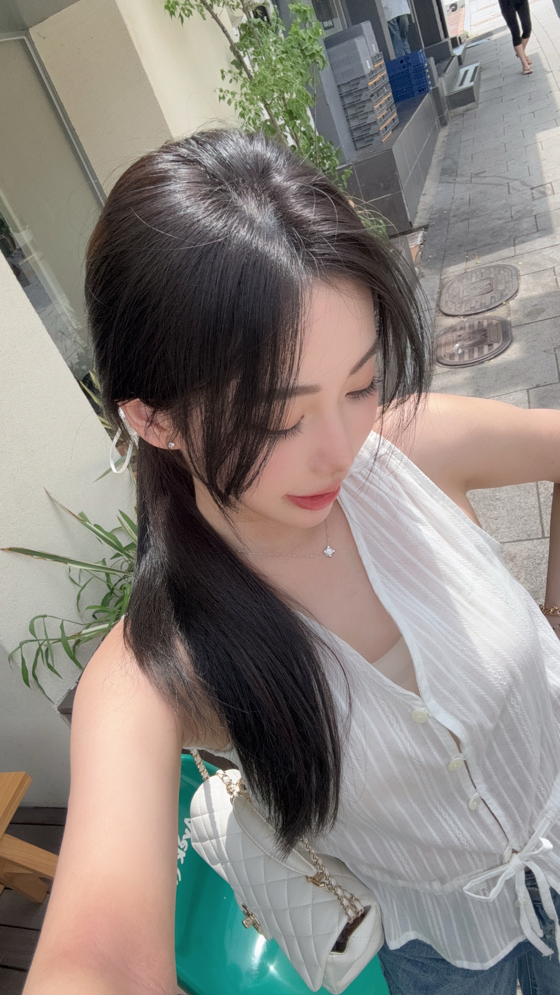 韓國選品🇰🇷溫柔白月光🌩Ｖ領無袖襯衫