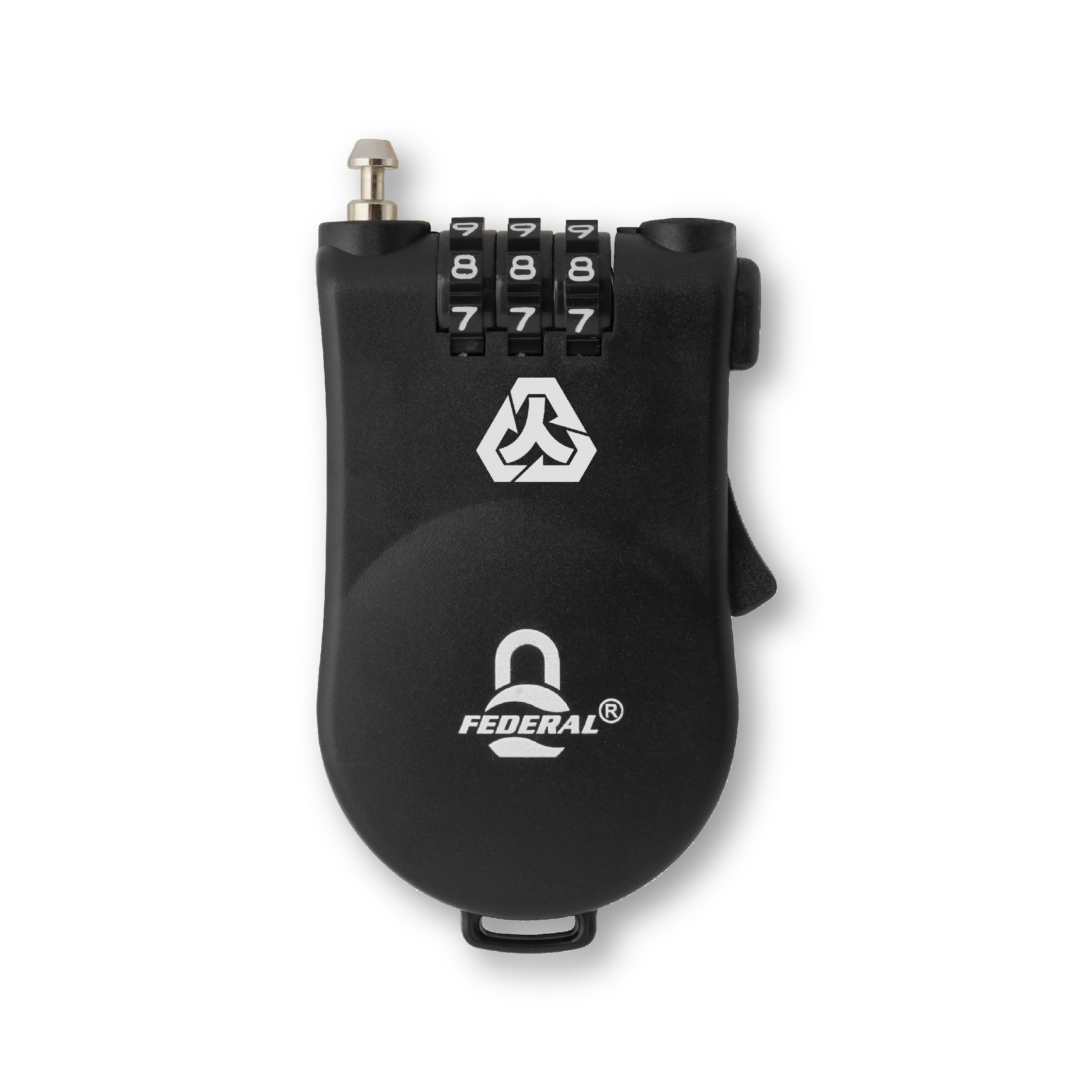 浪人祭 X FEDERAL LOCK - 353 多功能萬用鋼繩密碼鎖（曜石黑）
