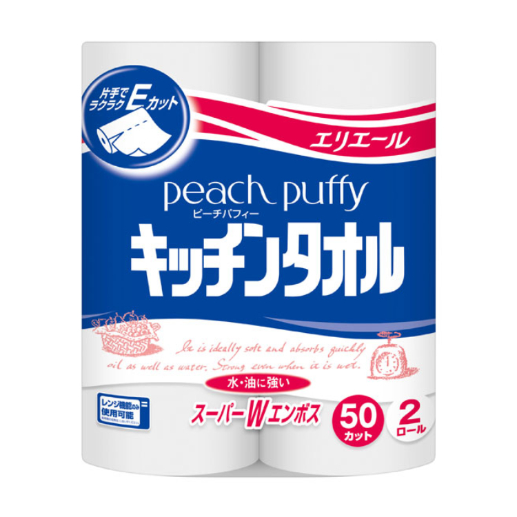 廚房紙巾/蜜桃香柔 2捲 100入 20×22.8cm