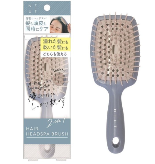 (3455)日本 NEUT 幹濕兩用頭皮按摩氣墊梳
