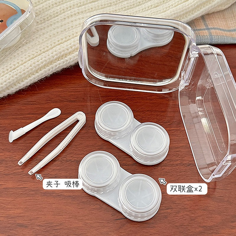 Autumn-Winter Scarf Bear & Lamb Contact Lens Case