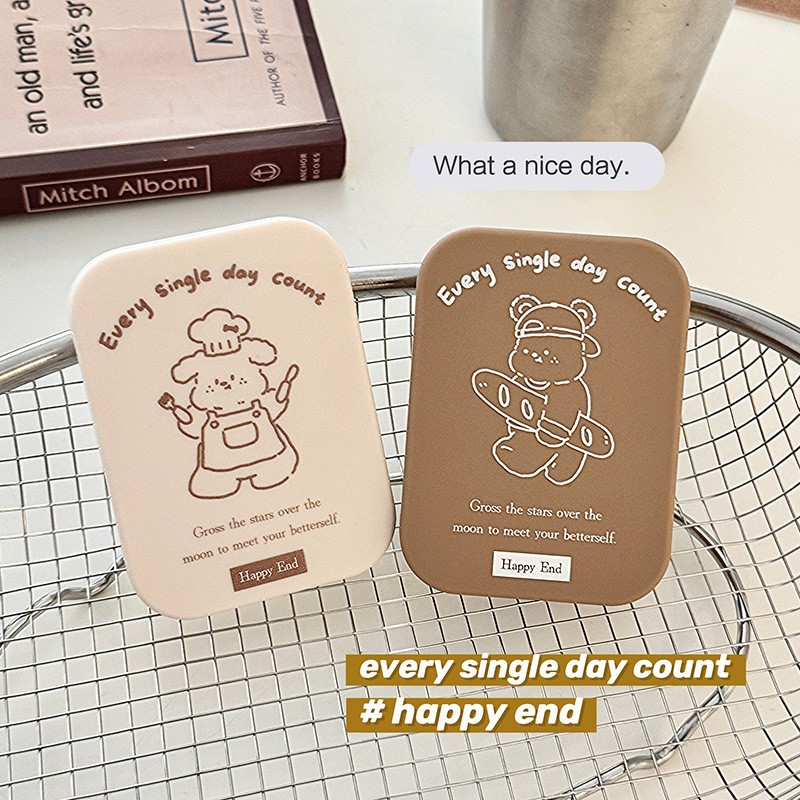 Korean-Style Chef Bear Contact Lens Case