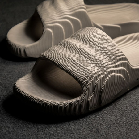 Adidas Adilette 22 灰色 波浪紋 防水 運動拖鞋 HQ4670