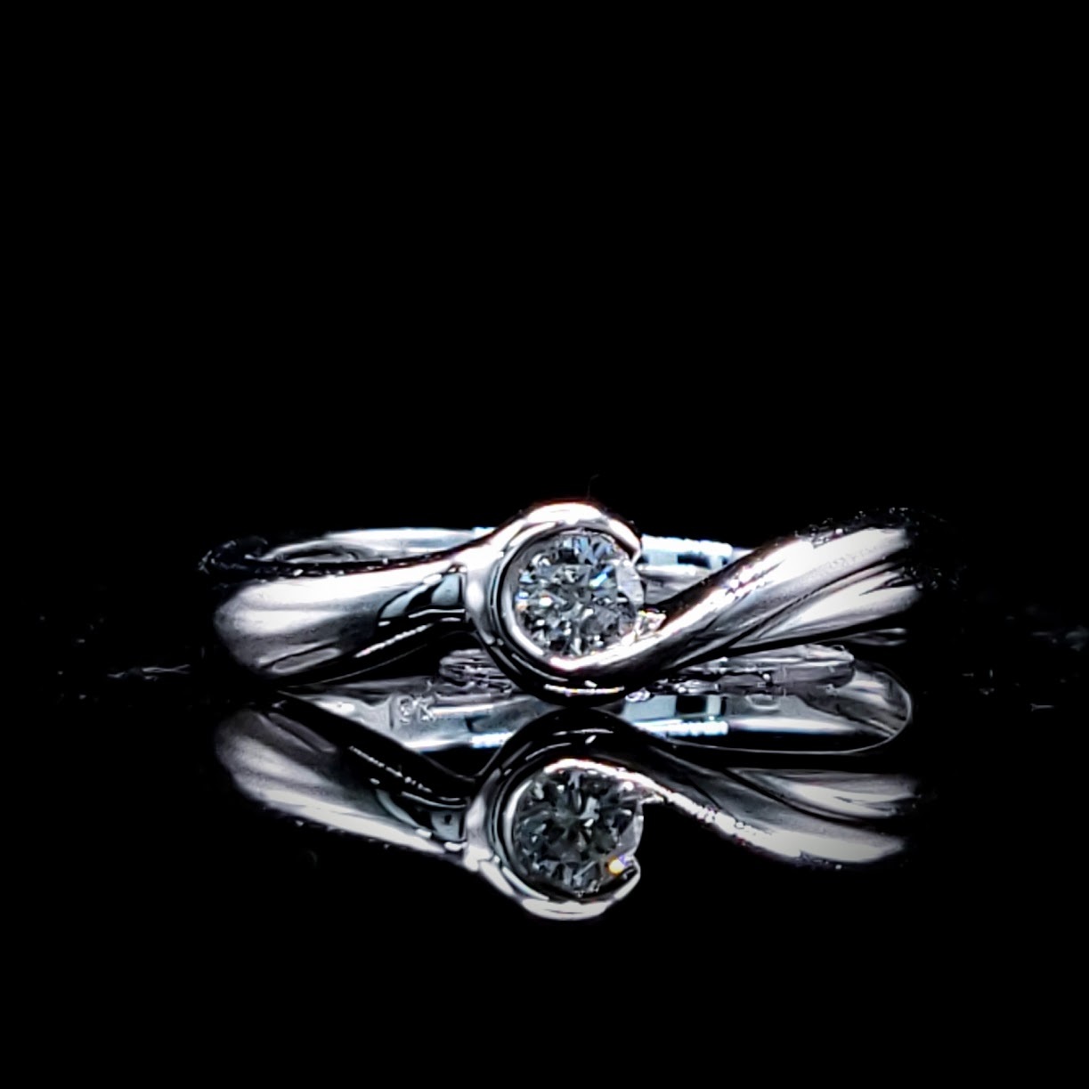 全新18K白金【單粒12份鑽石】戒指