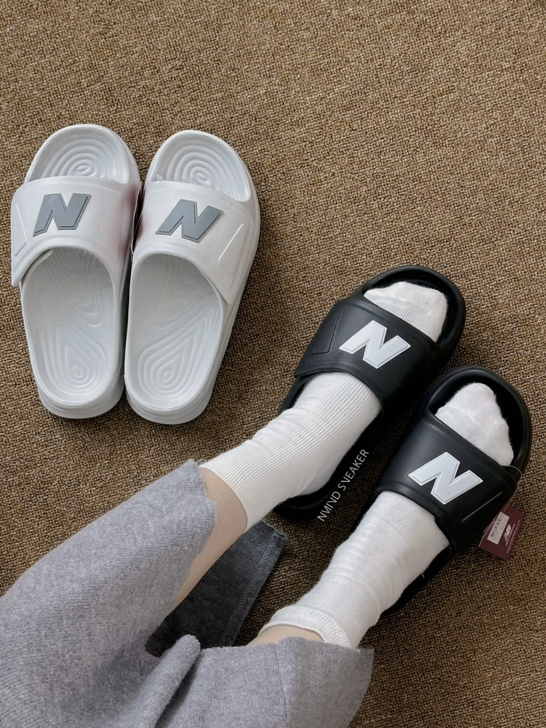 NEW BALANCE 防水拖鞋 魔鬼氈 四色 女鞋
