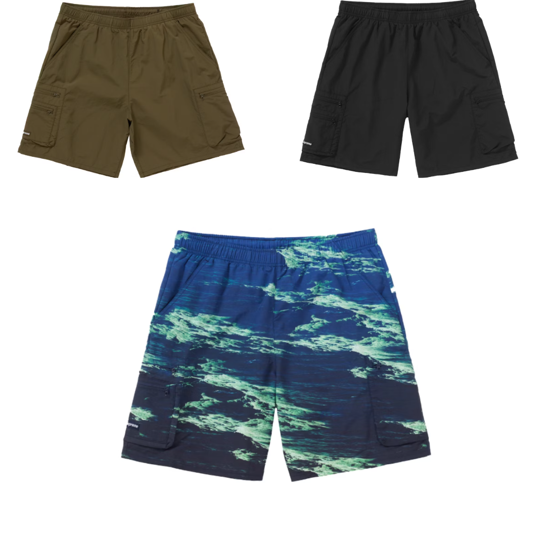 Supreme SS25 CARGO WATER SHORT| Canoe / Black / Olive