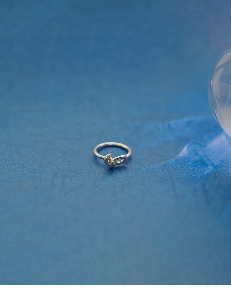 Simple knotted heart adjustable ring【07060244】in stock+pre-order