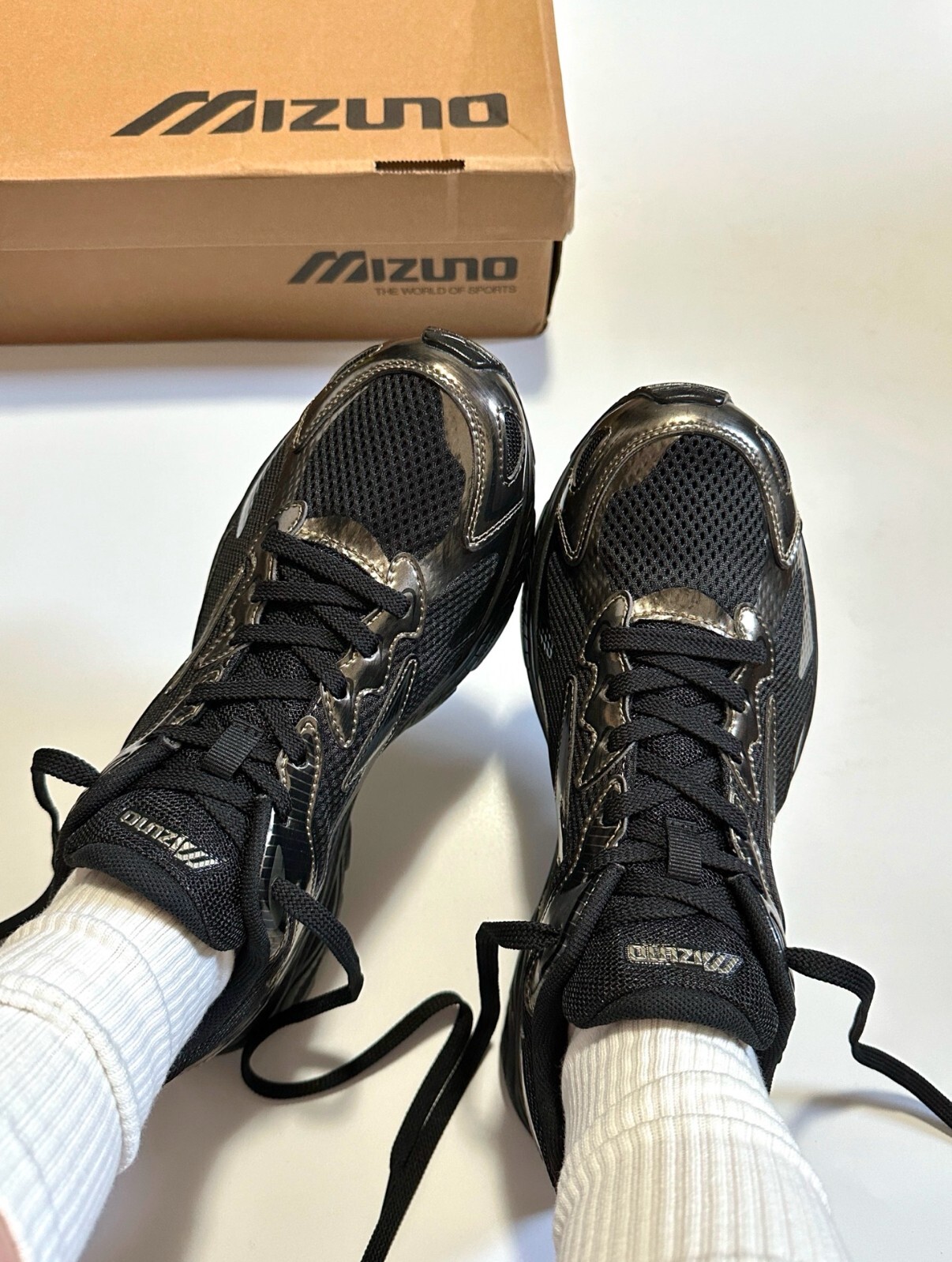 "代購" MIZUNO Racer S 復古跑鞋 金屬碳黑 D1GH223521