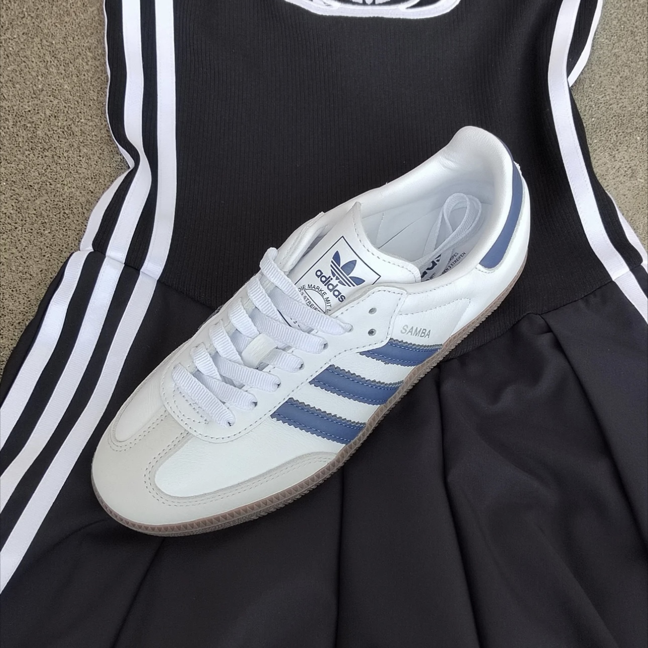 ADIDAS SAMBA OG 白深藍 復古 德訓鞋 男女同款 森巴 JH5688