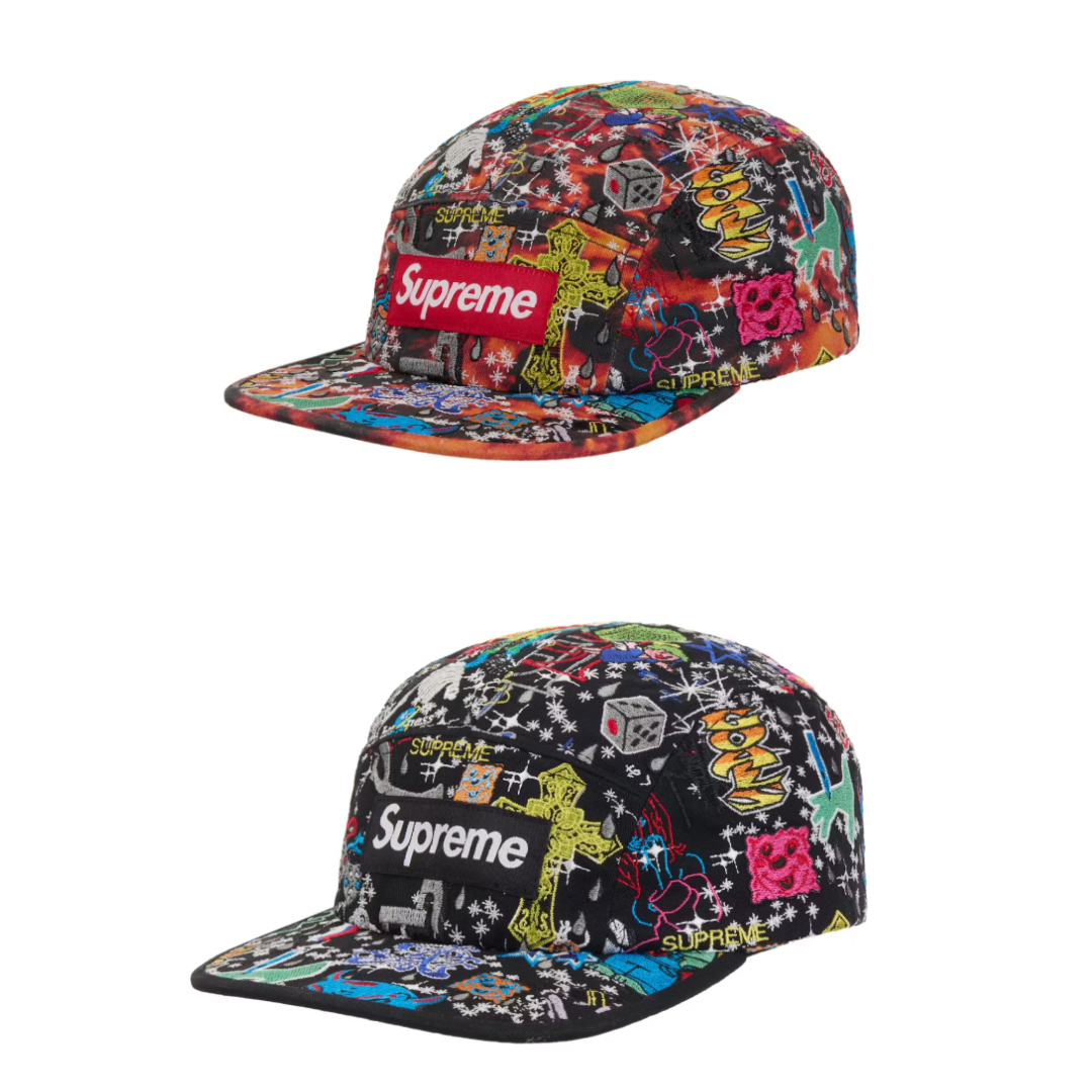 帽子 Supreme AOI Embroidered Camp Cap\"Flames\" Buy Supreme Aoi Embroidered Camp Cap 'Flames' - SS25H122