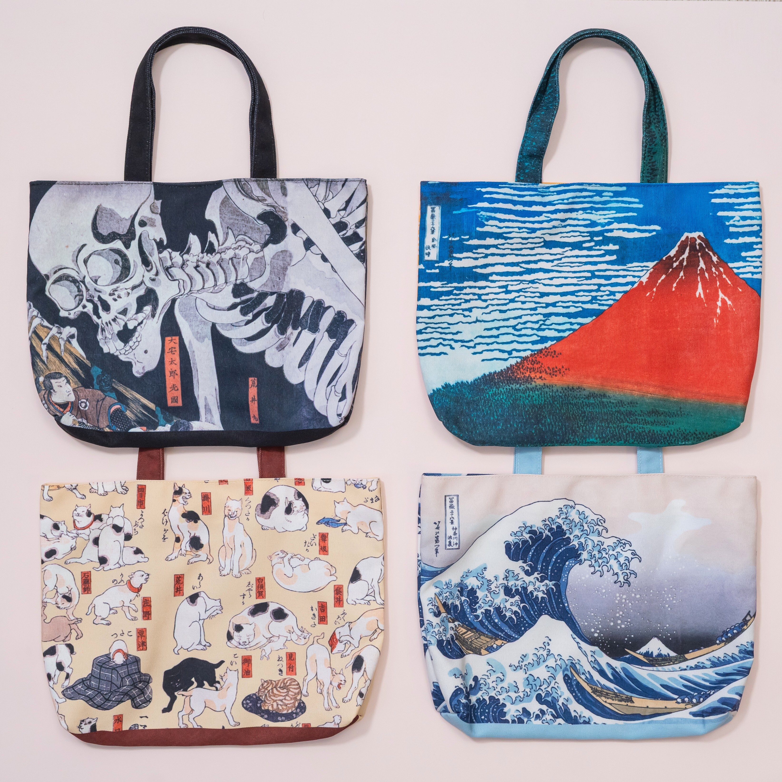 浮世繪小提袋｜歌川國芳《猫飼好五十三疋》_翡冷翠文創