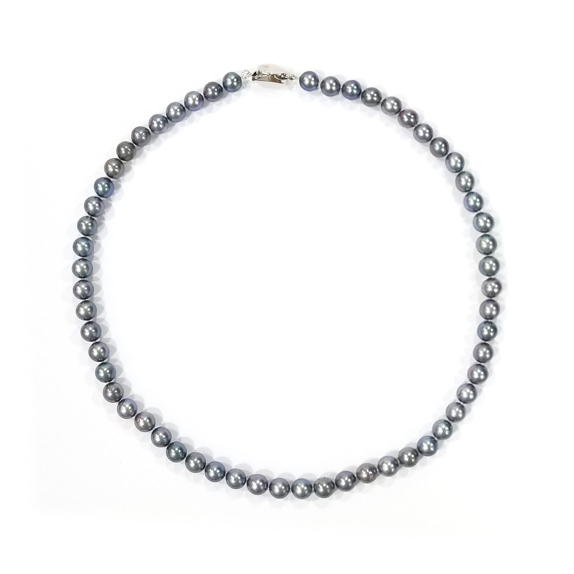 925銀扣Akoya黑珍珠頸鏈