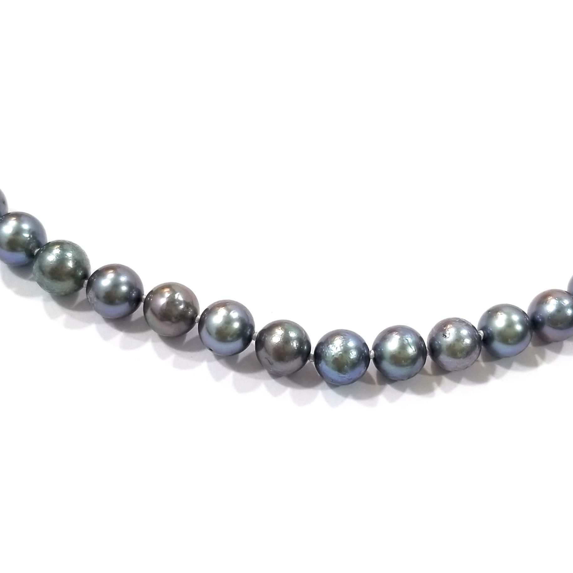 925銀扣Akoya黑珍珠頸鏈