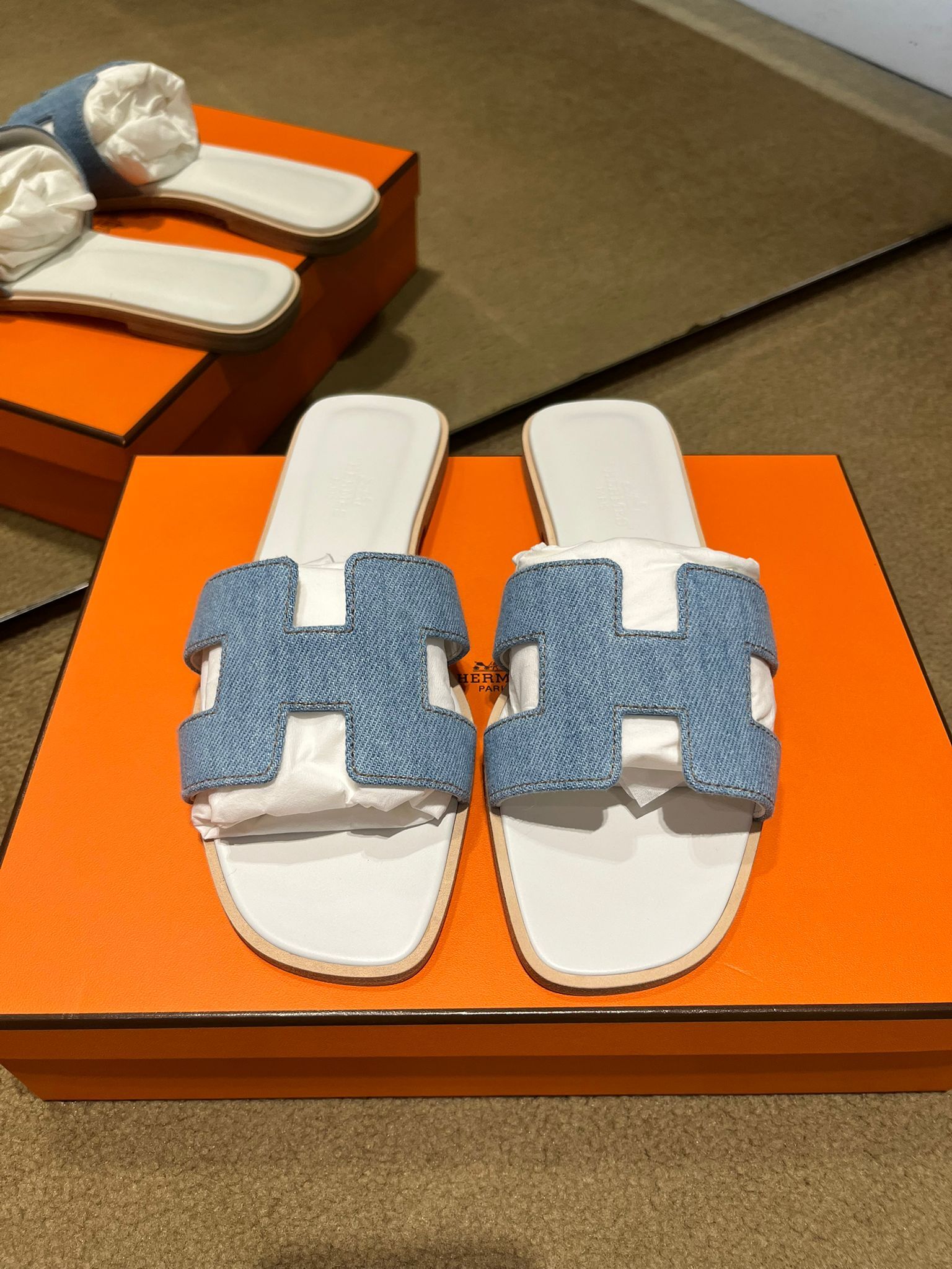 Oran sandal Bleu Clair size 36.5 牛仔布