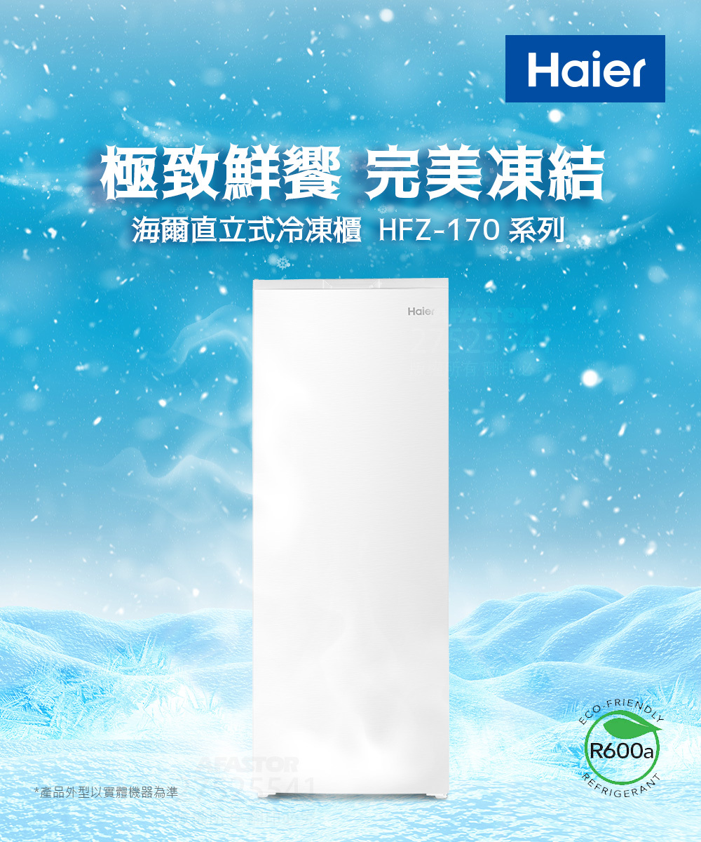 Haier海爾160L直立式冷凍櫃(HFZ-170TS)