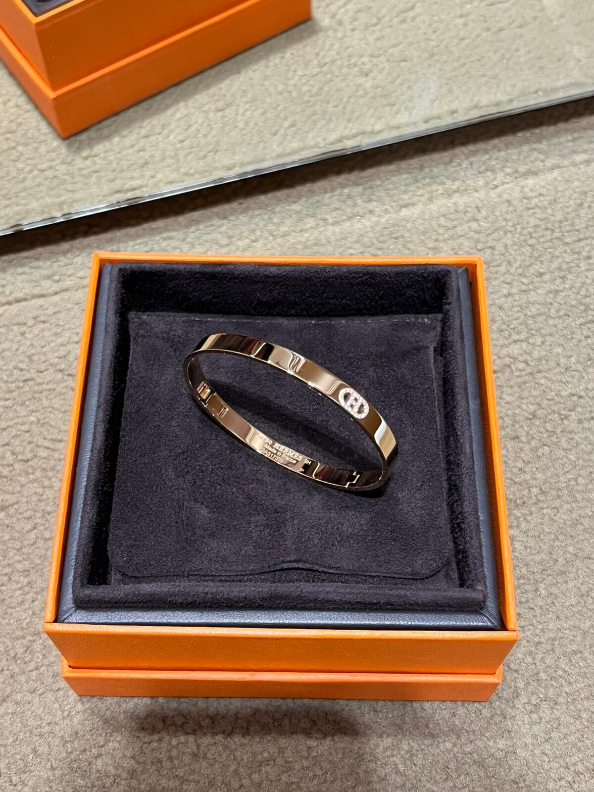 Bracelet Jonc H d’ancre PM 27D0.07ct 18K  SH