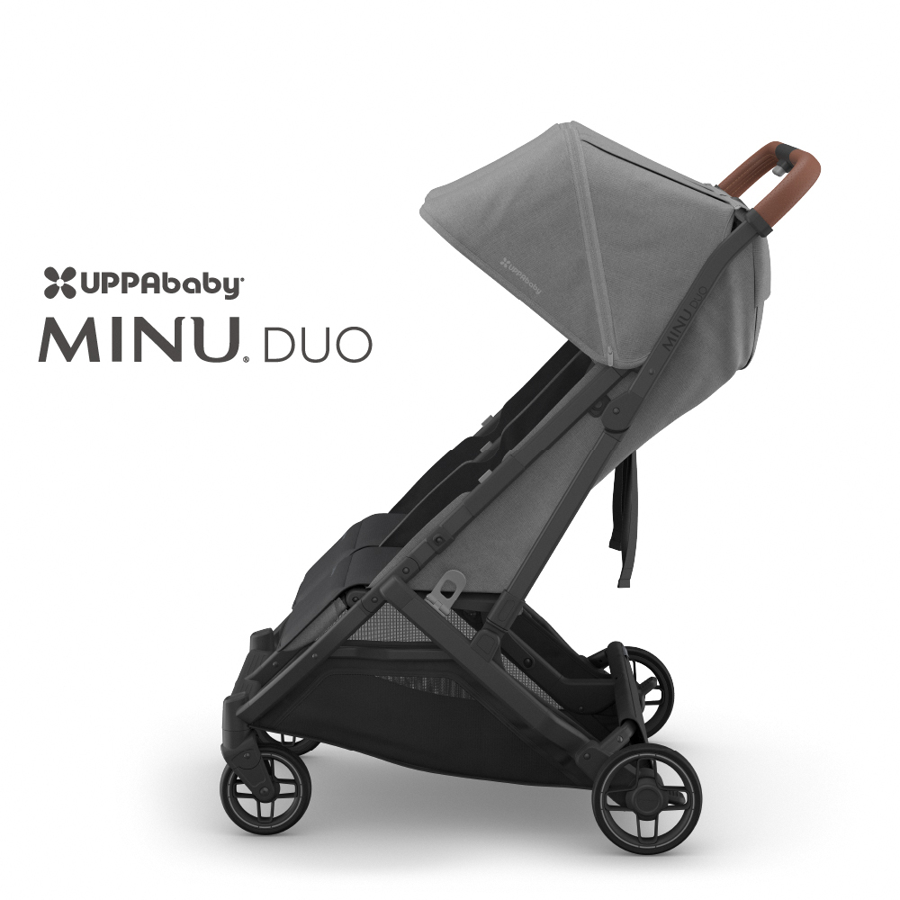 【限量贈好禮】UPPAbaby Minu Duo 並排雙人推車 - 黑灰