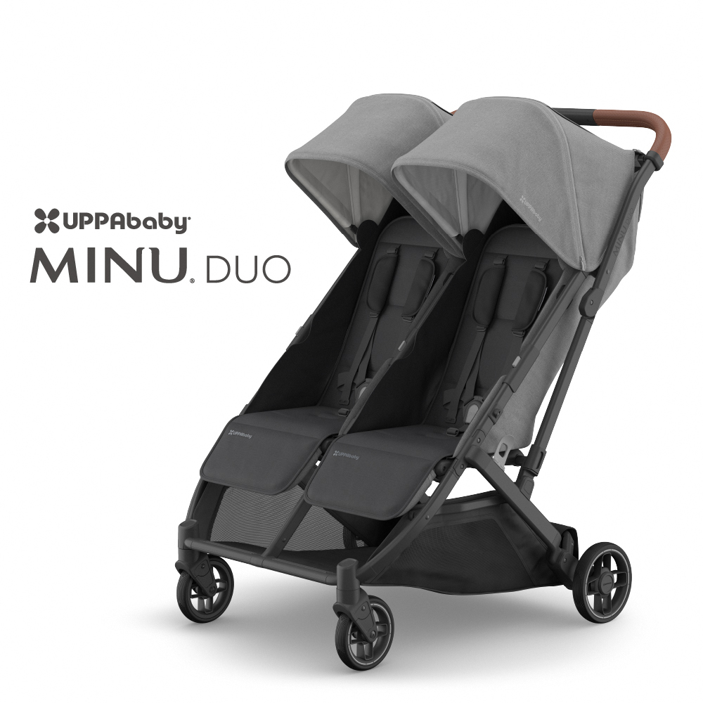 【限量贈好禮】UPPAbaby Minu Duo 並排雙人推車 - 黑灰