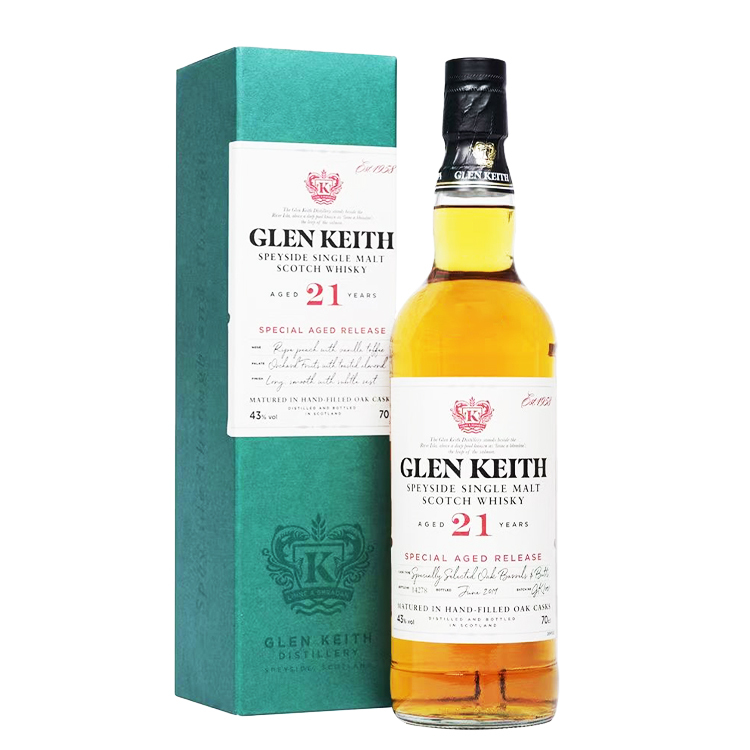 Glen Keith 21 Years Old Single Malt Scotch Whisky 格蘭基思 21年單一純麥威士忌 (禮盒)