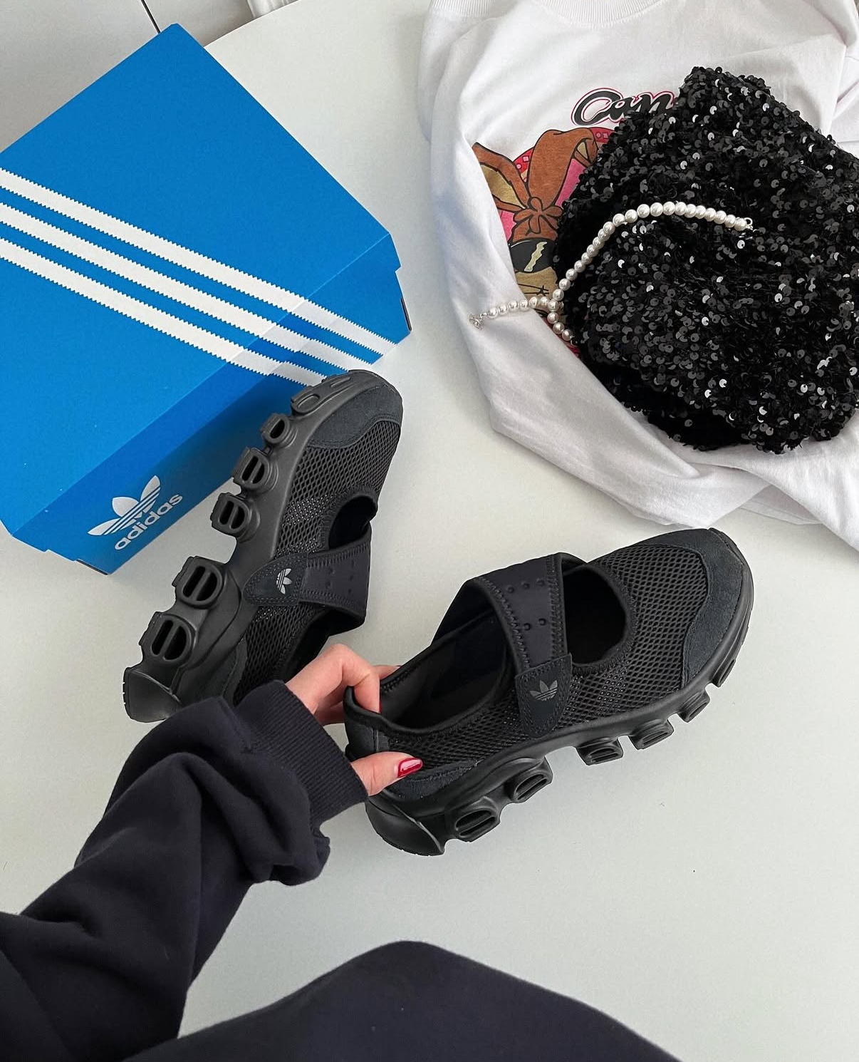 Adidas Adifom Megajane 黑色 運動涼鞋 瑪莉珍 瑪麗珍 女鞋 JI2416/預購