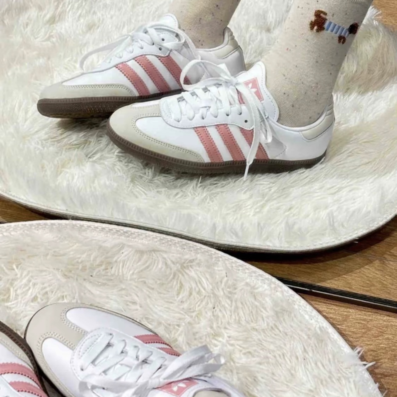 ADIDAS SAMBA OG 蜜桃粉 白粉 休閒 森巴 女鞋 JI2677