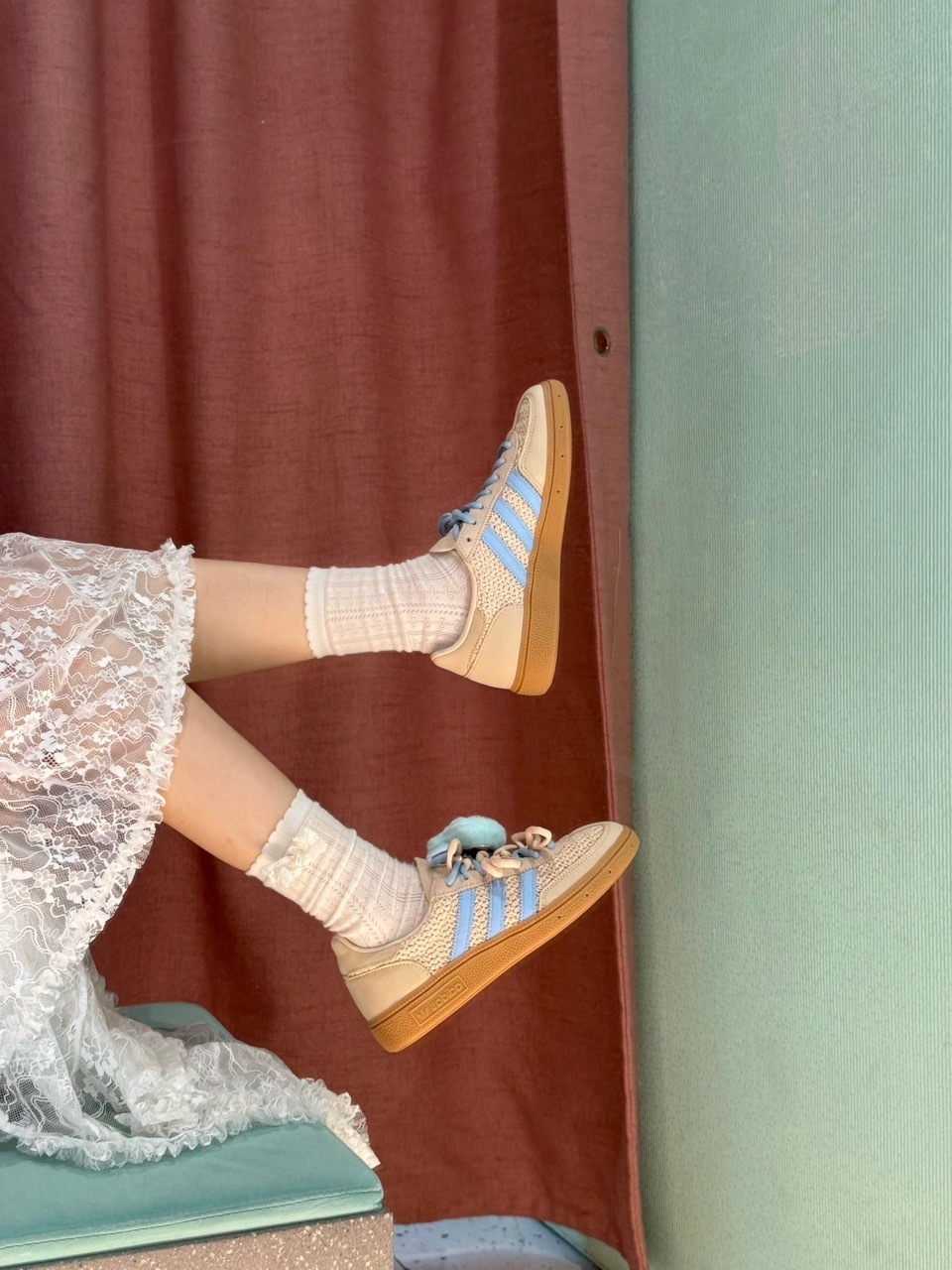 ADIDAS HANDBALL SPEZIAL 泰奶蘇打 天空藍 奶油色 奶茶色 焦糖底 編織 麂皮 男女鞋 JQ8410 / 現貨