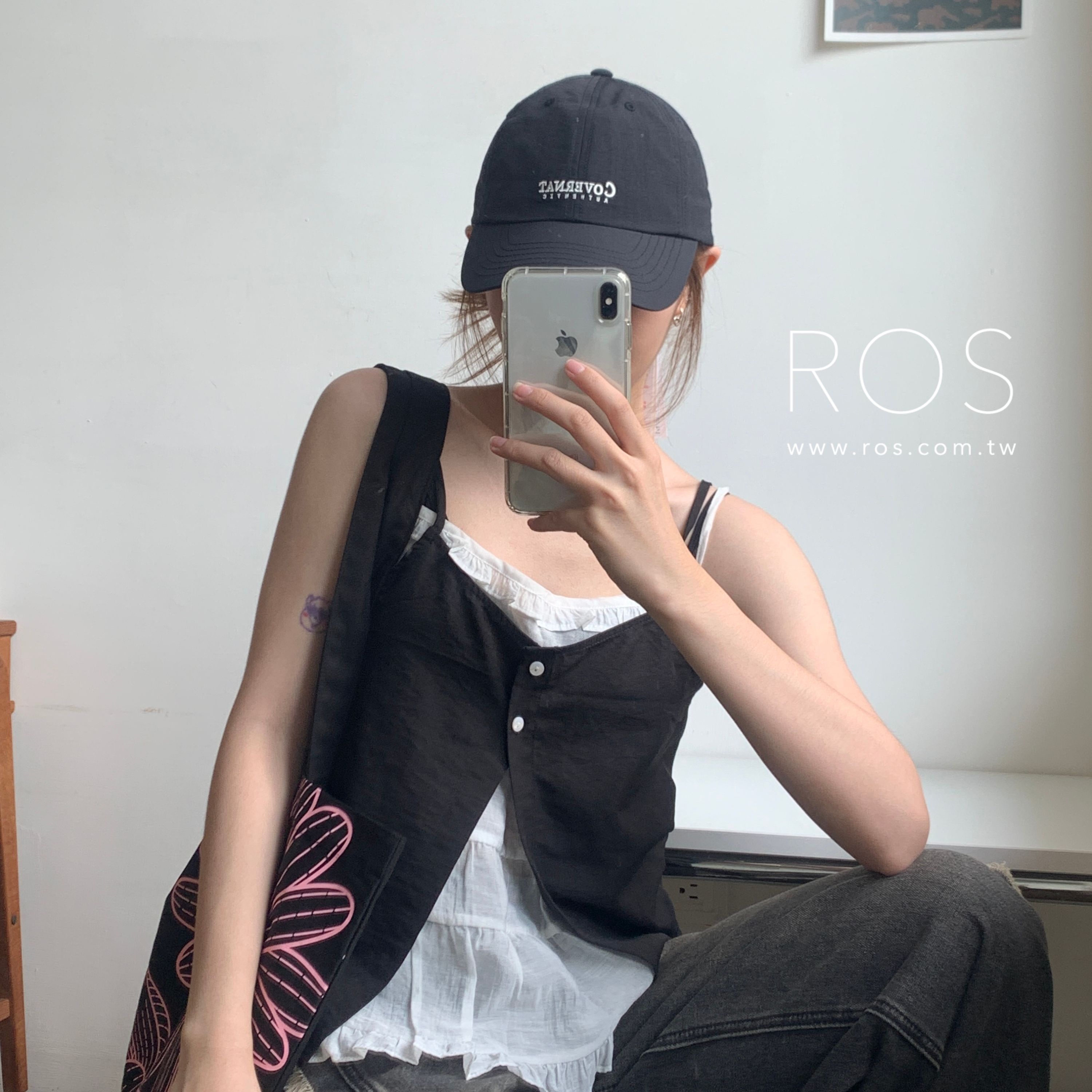 Covernat 小Logo 尼龍棒球帽 黑