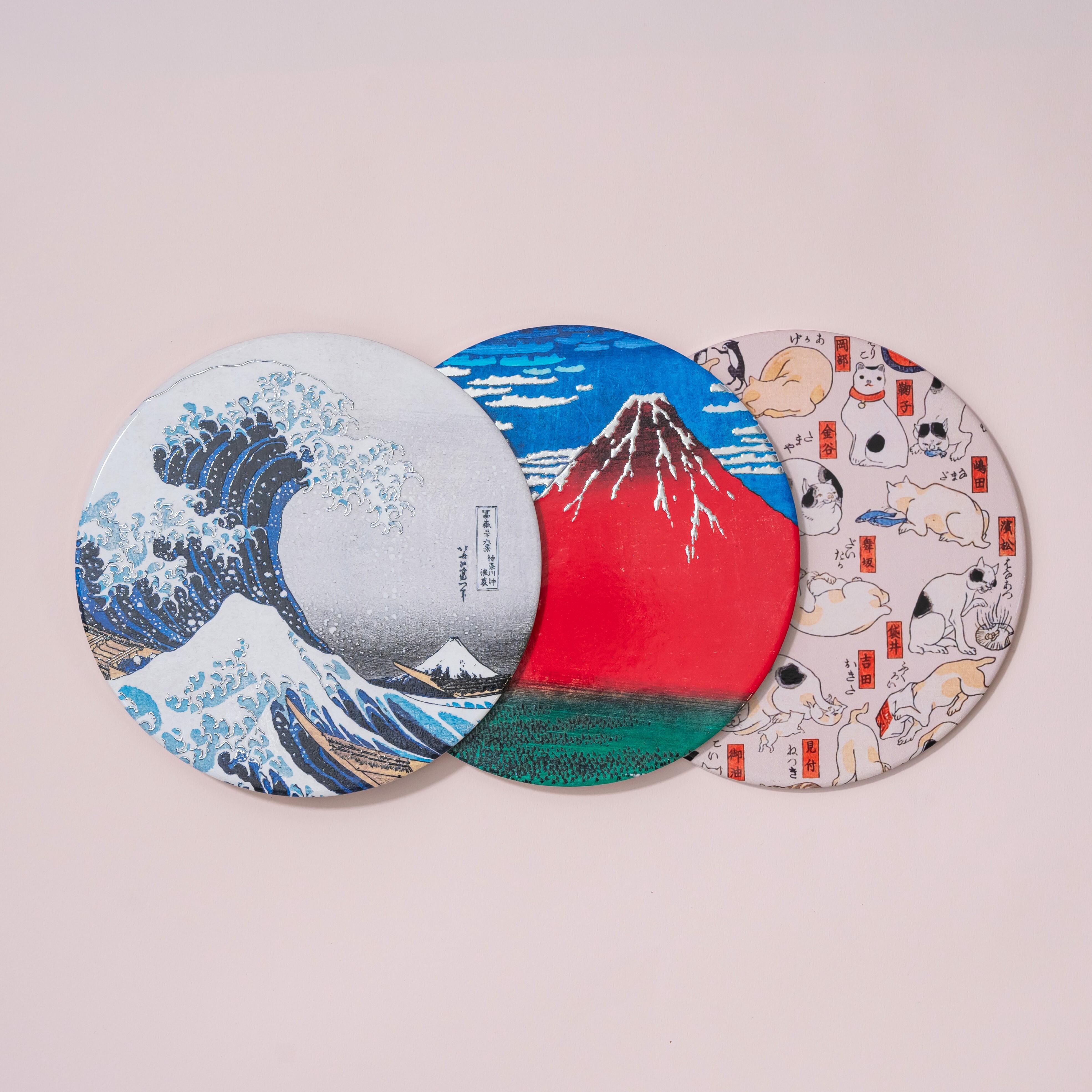 浮世繪鍋墊｜葛飾北齋《凱風快晴》