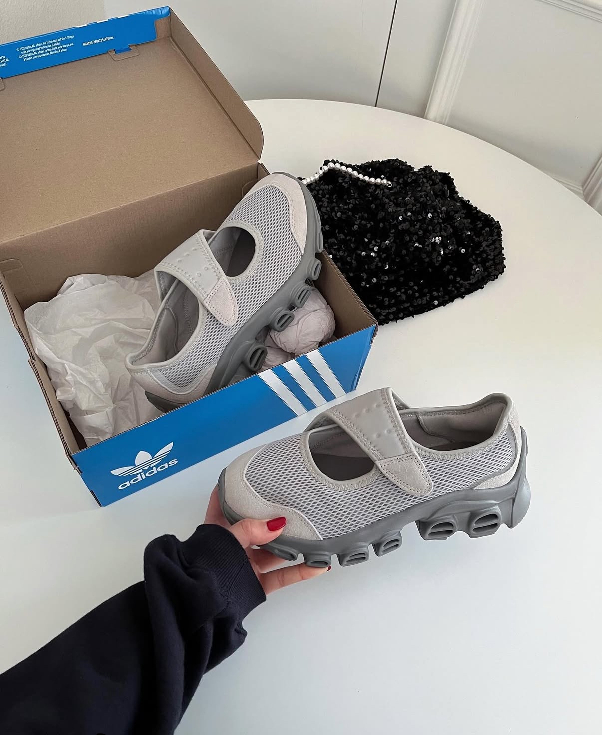 Adidas Adifom Megajane 灰色 米灰 運動涼鞋 瑪莉珍 瑪麗珍 女鞋 JH7556/預購