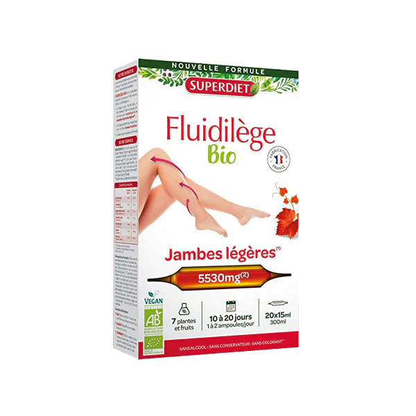 法國 SUPERDIET 血液循環安瓶20支【正品】驗證有助促進血液循環  纖腿  有機認證