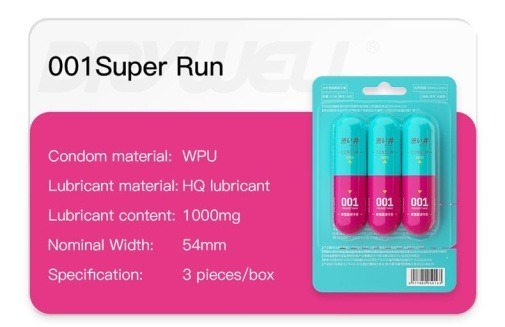 日本澀井 DRYWELL 0.01 超潤 超薄PU安全套 （3片裝）