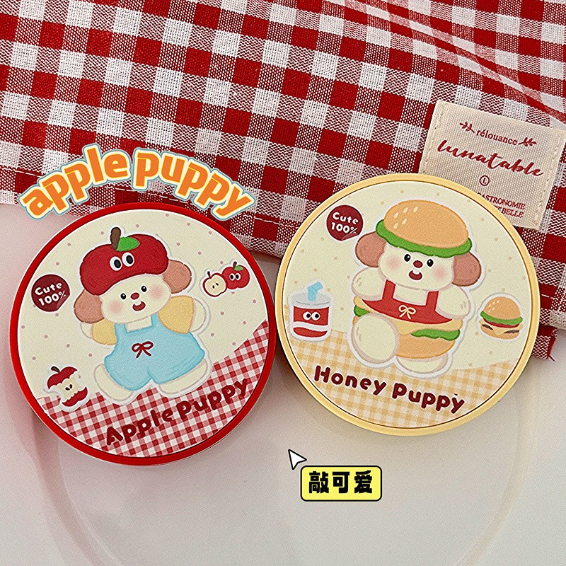 Cute Apple Hamburger Puppy Lens Case