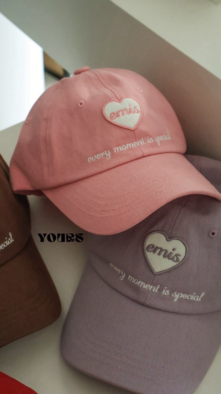 韓國 Emis 愛心老帽棒球帽（6colors）