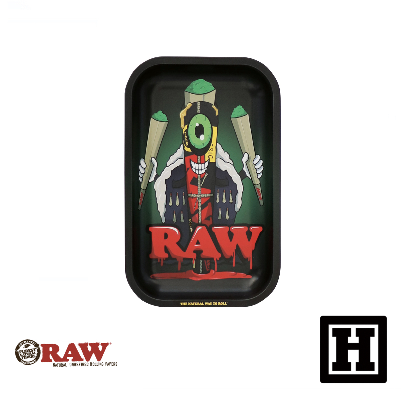 RAW Tray Black Cone Monster 金屬捲菸盤 (S)