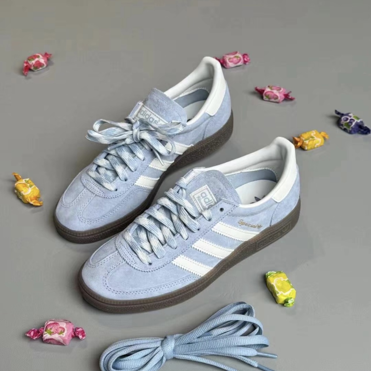 ADIDAS HANDBALL SPEZIAL 寶寶藍 草寫字體 休閒鞋 女鞋 愛迪達 KI5933